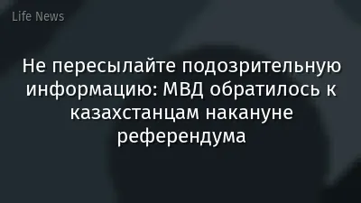 Не пересылайте подозрительную информацию: МВД обратилось к казахстанцам накануне референдума