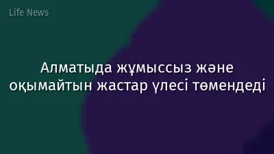 Алматыда жұмыссыз және оқымайтын жастар үлесі төмендеді