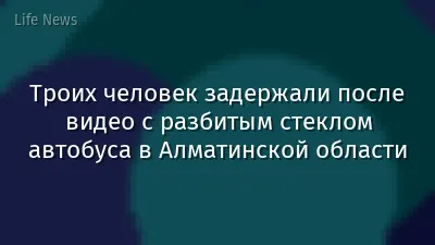Троих человек задержали после видео с разбитым стеклом автобуса в Алматинской области