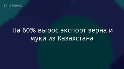 На 60%  вырос экспорт зерна и муки из Казахстана