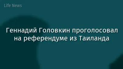 Геннадий Головкин проголосовал на референдуме из Таиланда