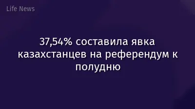 37,54% составила явка казахстанцев на референдум к полудню