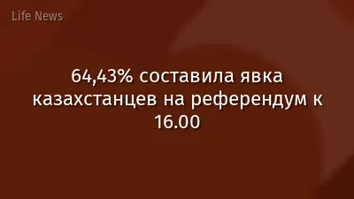 64,43% составила явка казахстанцев на референдум к 16.00