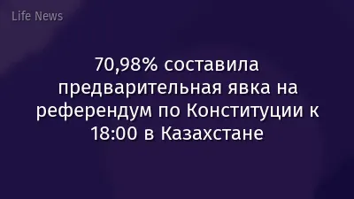 70,98% составила предварительная явка на референдум по Конституции к 18:00 в Казахстане