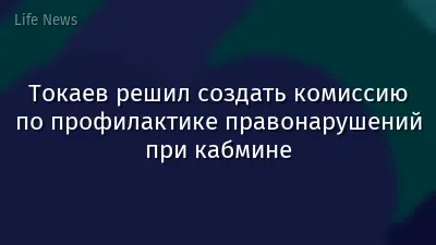 Токаев решил создать комиссию по профилактике правонарушений при кабмине
