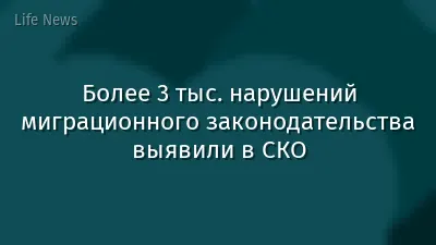 Более 3 тыс. нарушений миграционного законодательства выявили в СКО