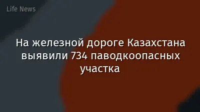 На железной дороге Казахстана выявили 734 паводкоопасных участка