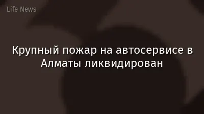 Крупный пожар на автосервисе в Алматы ликвидирован