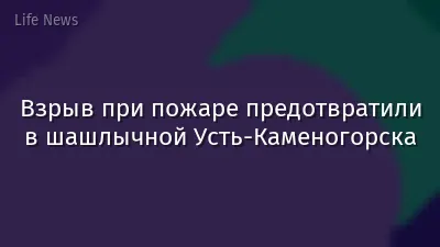 Взрыв при пожаре предотвратили в шашлычной Усть-Каменогорска