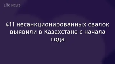 411 несанкционированных свалок выявили в Казахстане с начала года