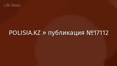 POLISIA.KZ » публикация №17112