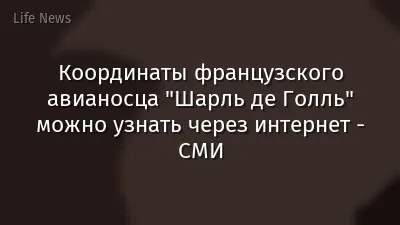 Координаты французского авианосца "Шарль де Голль" можно узнать через интернет - СМИ