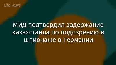 МИД подтвердил задержание казахстанца по подозрению в шпионаже в Германии