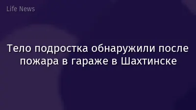 Тело подростка обнаружили после пожара в гараже в Шахтинске