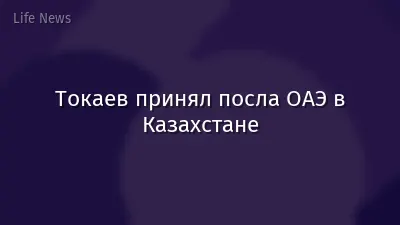 Токаев принял посла ОАЭ в Казахстане