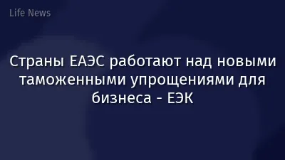 Страны ЕАЭС работают над новыми таможенными упрощениями для бизнеса - ЕЭК
