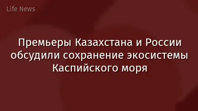 Премьеры Казахстана и России обсудили сохранение экосистемы Каспийского моря