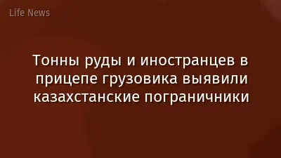 Тонны руды и иностранцев в прицепе грузовика выявили казахстанские пограничники