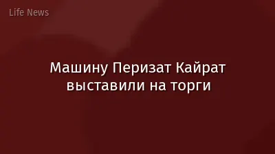 Машину Перизат Кайрат выставили на торги