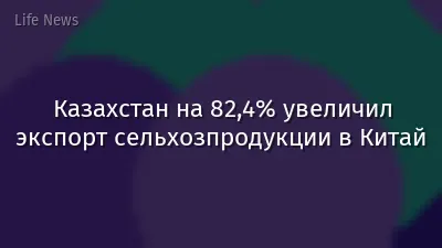 Казахстан на 82,4% увеличил экспорт сельхозпродукции в Китай