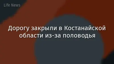 Дорогу закрыли в Костанайской области из-за половодья