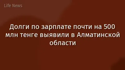 Долги по зарплате почти на 500 млн тенге выявили в Алматинской области