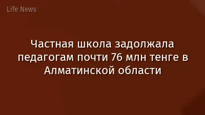 Частная школа задолжала педагогам почти 76 млн тенге в Алматинской области