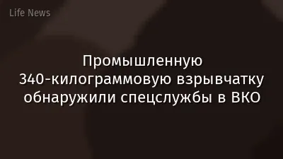 Промышленную 340-килограммовую взрывчатку обнаружили спецслужбы в ВКО
