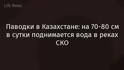 Паводки в Казахстане: на 70-80 см в сутки поднимается вода в реках СКО