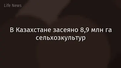 В Казахстане засеяно 8,9 млн га сельхозкультур