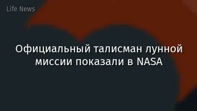 Официальный талисман лунной миссии показали в NASA