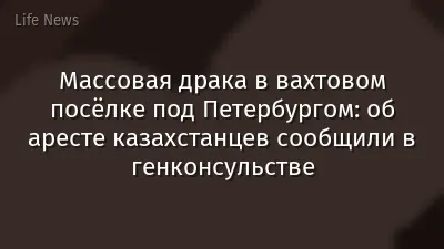 Массовая драка в вахтовом посёлке под Петербургом: об аресте казахстанцев сообщили в генконсульстве