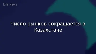Число рынков сокращается в Казахстане