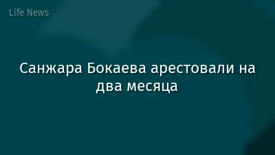 Санжара Бокаева арестовали на два месяца