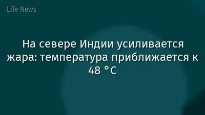 На севере Индии усиливается жара: температура приближается к 48 °C