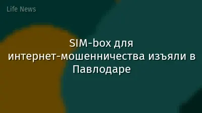SIM-box для интернет-мошенничества изъяли в Павлодаре