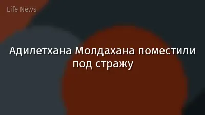 Адилетхана Молдахана поместили под стражу