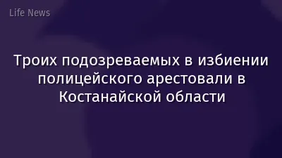 Троих подозреваемых в избиении полицейского арестовали в Костанайской области
