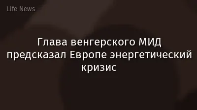 Глава венгерского МИД предсказал Европе энергетический кризис