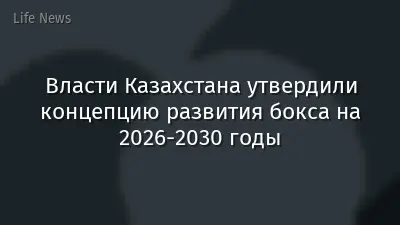Власти Казахстана утвердили концепцию развития бокса на 2026-2030 годы