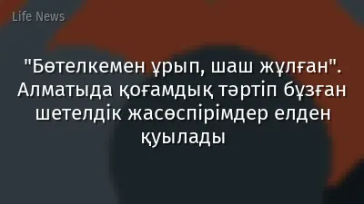 "Бөтелкемен ұрып, шаш жұлған". Алматыда қоғамдық тәртіп бұзған шетелдік жасөспірімдер елден қуылады