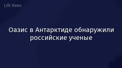 Оазис в Антарктиде обнаружили российские ученые