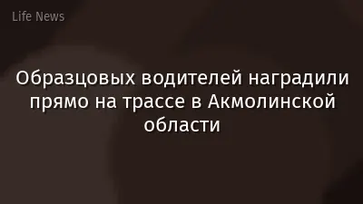 Образцовых водителей наградили прямо на трассе в Акмолинской области