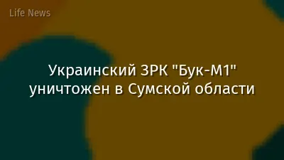 Украинский ЗРК "Бук-М1" уничтожен в Сумской области