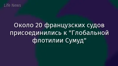 Около 20 французских судов присоединились к "Глобальной флотилии Сумуд"