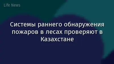 Системы раннего обнаружения пожаров в лесах проверяют в Казахстане
