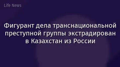 Фигурант дела транснациональной преступной группы экстрадирован в Казахстан из России
