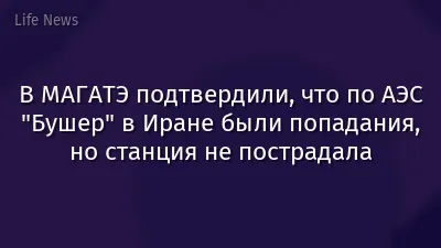 В МАГАТЭ подтвердили, что по АЭС "Бушер" в Иране были попадания, но станция не пострадала
