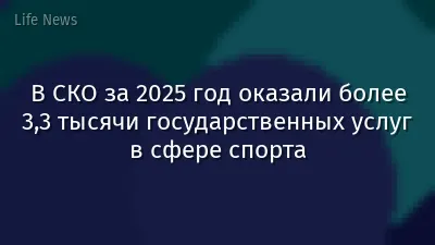 В СКО за 2025 год оказали более 3,3 тысячи государственных услуг в сфере спорта