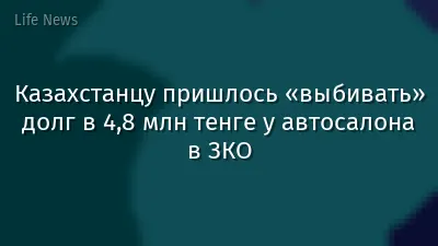 Казахстанцу пришлось «выбивать» долг в 4,8 млн тенге у автосалона в ЗКО